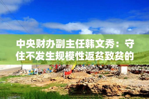 中央财办副主任韩文秀：守住不发生规模性返贫致贫的底线 过渡期之后也必须长久、永久地守住守牢