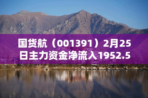 国货航（001391）2月25日主力资金净流入1952.58万元
