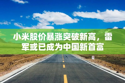 小米股价暴涨突破新高，雷军或已成为中国新首富