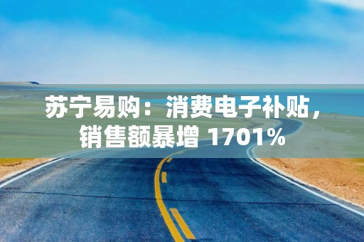 苏宁易购：消费电子补贴，销售额暴增 1701%