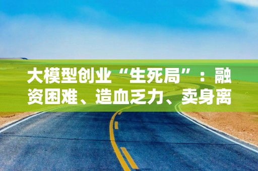 大模型创业“生死局”：融资困难、造血乏力、卖身离场