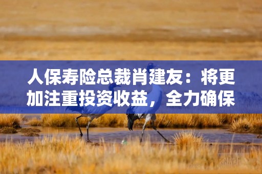 人保寿险总裁肖建友：将更加注重投资收益，全力确保投资收益率覆盖负债资金成本率