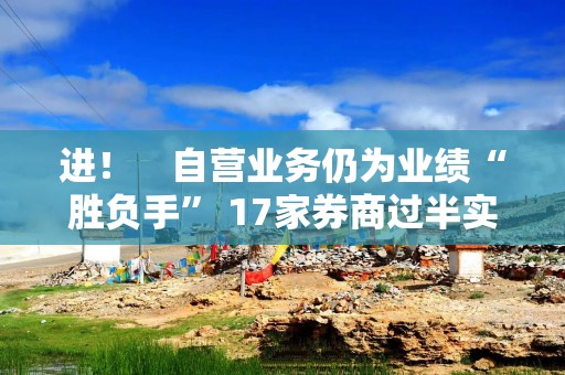 进！　自营业务仍为业绩“胜负手” 17家券商过半实现营收净利双增长