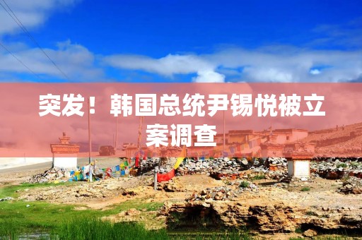 突发！韩国总统尹锡悦被立案调查