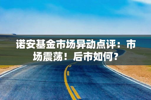 诺安基金市场异动点评：市场震荡！后市如何？