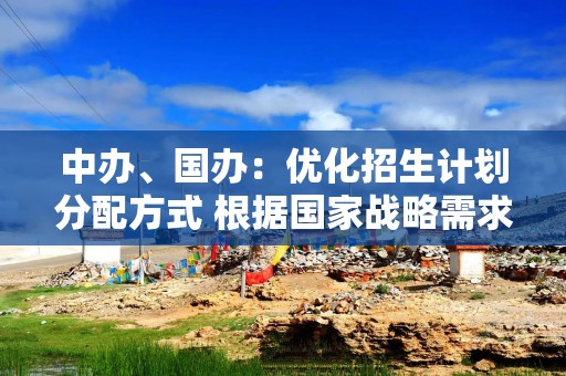 中办、国办：优化招生计划分配方式 根据国家战略需求制定专项招生计划
