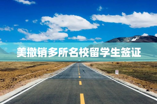 美撤销多所名校留学生签证