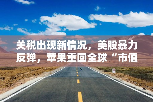 关税出现新情况，美股暴力反弹，苹果重回全球“市值第一”