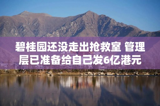 碧桂园还没走出抢救室 管理层已准备给自己发6亿港元激励