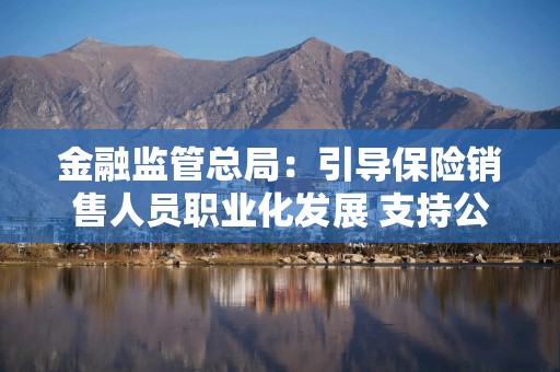 金融监管总局：引导保险销售人员职业化发展 支持公司员工依法自愿转换为保险销售人员