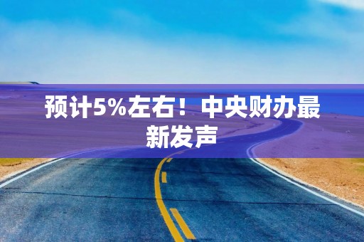 预计5%左右！中央财办最新发声