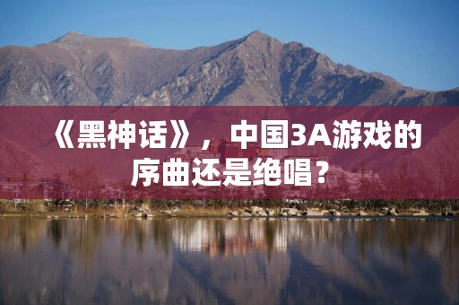 《黑神话》，中国3A游戏的序曲还是绝唱？