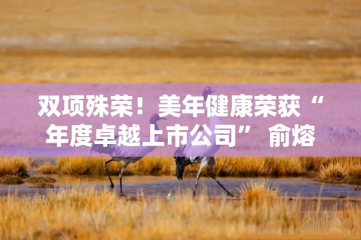 双项殊荣！美年健康荣获“年度卓越上市公司” 俞熔荣膺“年度卓越董事长”