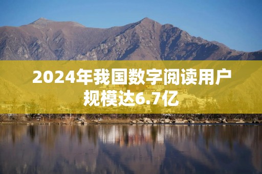 2024年我国数字阅读用户规模达6.7亿