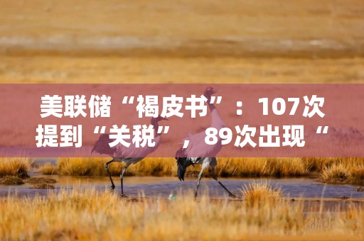 美联储“褐皮书”：107次提到“关税”，89次出现“不确定”，多地区前景“显著恶化”