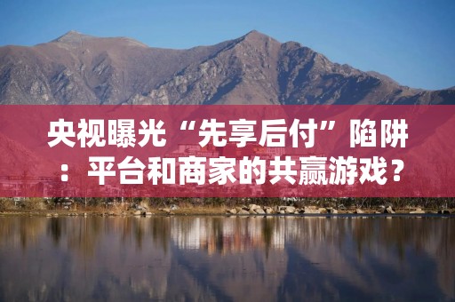 央视曝光“先享后付”陷阱：平台和商家的共赢游戏？