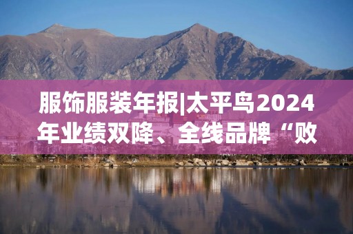 服饰服装年报|太平鸟2024年业绩双降、全线品牌“败走”销售额下滑 闭店数达835家、存货周转天数192天