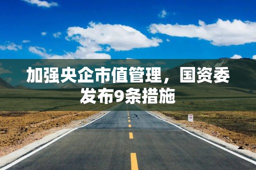 加强央企市值管理，国资委发布9条措施