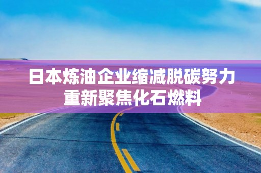 日本炼油企业缩减脱碳努力 重新聚焦化石燃料