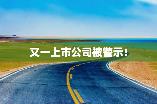 又一上市公司被警示！