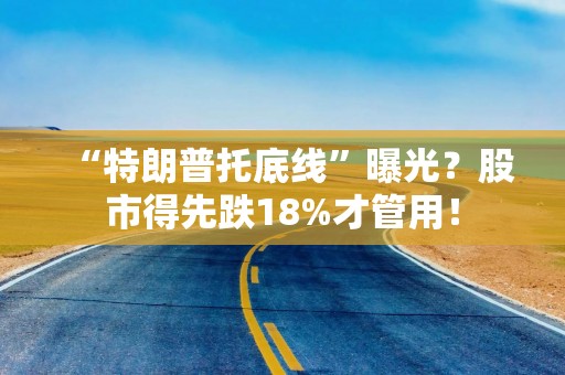 “特朗普托底线”曝光？股市得先跌18%才管用！