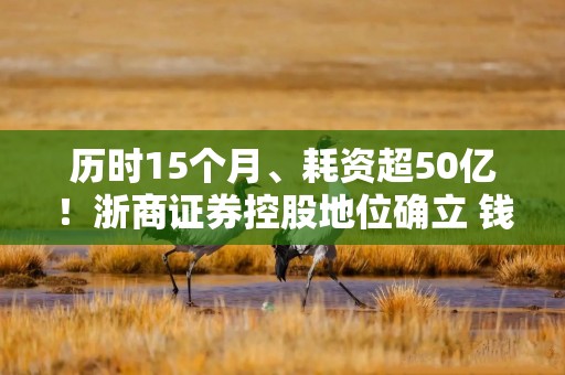 历时15个月、耗资超50亿！浙商证券控股地位确立 钱文海出任国都证券董事长