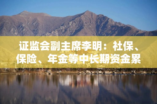 证监会副主席李明：社保、保险、年金等中长期资金累计净买入A股超过2000亿元