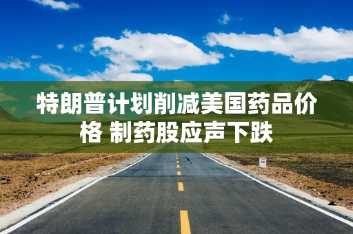 特朗普计划削减美国药品价格 制药股应声下跌