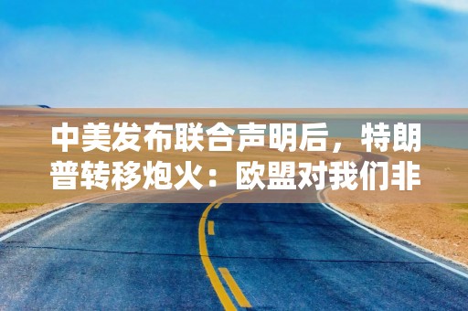 中美发布联合声明后，特朗普转移炮火：欧盟对我们非常不公平!