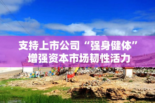 支持上市公司“强身健体” 增强资本市场韧性活力