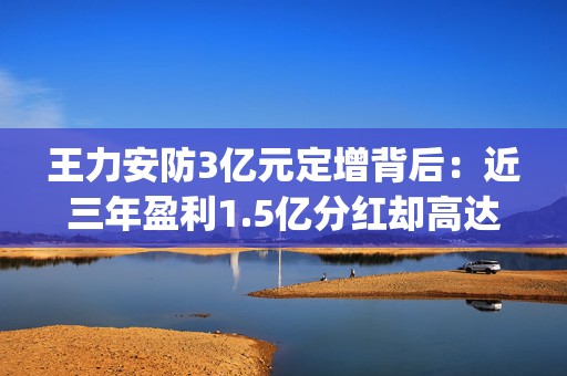 王力安防3亿元定增背后：近三年盈利1.5亿分红却高达3亿 被质疑“透支式分红”|定增志