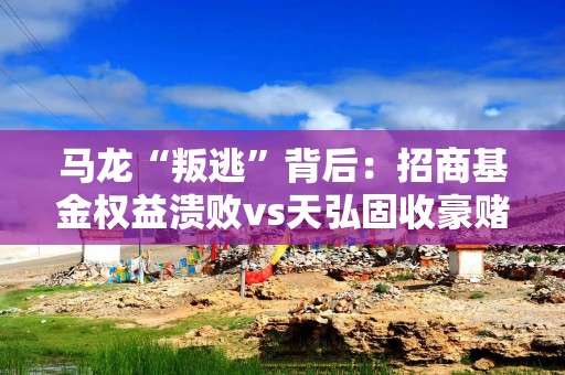 马龙“叛逃”背后：招商基金权益溃败vs天弘固收豪赌，公募“明星神话”崩塌进行时