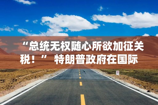 “总统无权随心所欲加征关税！” 特朗普政府在国际贸易法院遭美企拷问