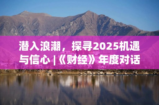 潜入浪潮，探寻2025机遇与信心 |《财经》年度对话