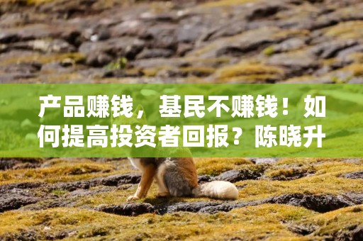 产品赚钱，基民不赚钱！如何提高投资者回报？陈晓升、王彦杰、朱永强、张波这样说