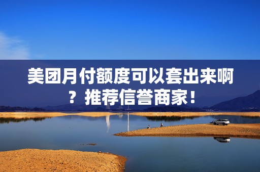 美团月付额度可以套出来啊？推荐信誉商家！