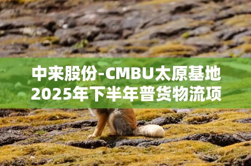 中来股份-CMBU太原基地2025年下半年普货物流项目招标公告