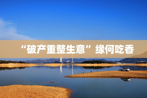 “破产重整生意”缘何吃香