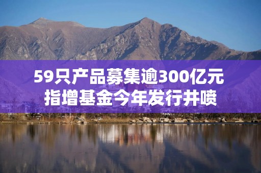 59只产品募集逾300亿元 指增基金今年发行井喷