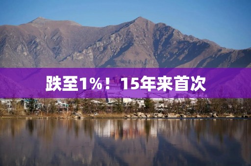 跌至1%！15年来首次