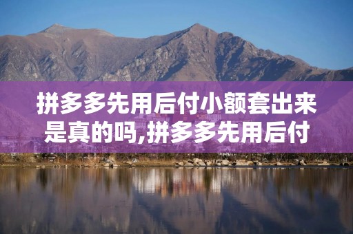 拼多多先用后付小额套出来是真的吗,拼多多先用后付小额套出来的真相与风险分析