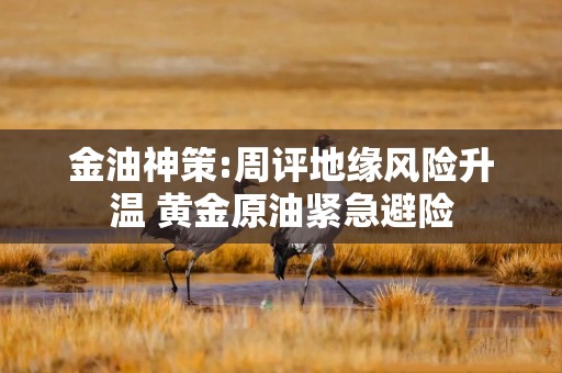 金油神策:周评地缘风险升温 黄金原油紧急避险