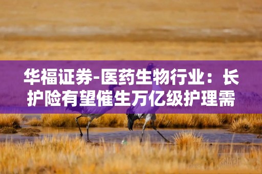 华福证券-医药生物行业：长护险有望催生万亿级护理需求，重视创新器械