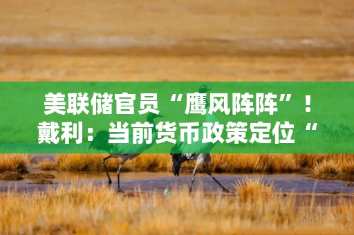 美联储官员“鹰风阵阵”！戴利：当前货币政策定位“良好”！