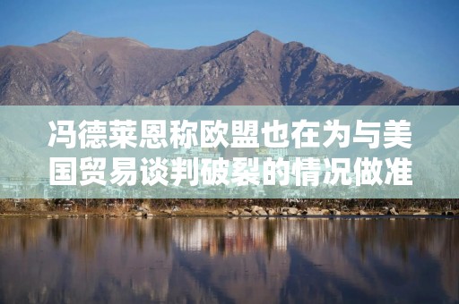 冯德莱恩称欧盟也在为与美国贸易谈判破裂的情况做准备