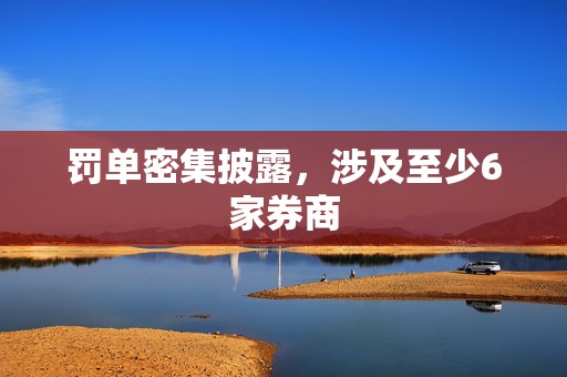 罚单密集披露，涉及至少6家券商