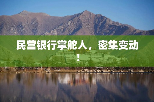 民营银行掌舵人，密集变动！