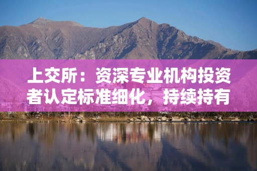 上交所：资深专业机构投资者认定标准细化，持续持有发行人3%以上股份或5亿元以上投资额