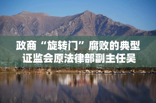政商“旋转门”腐败的典型 证监会原法律部副主任吴国舫被“双开”