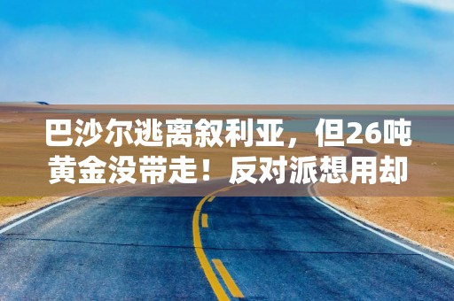 巴沙尔逃离叙利亚，但26吨黄金没带走！反对派想用却用不了？